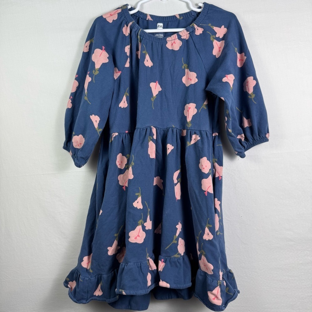 Tea Floral Blue and Pink Kids Dress Size 6
